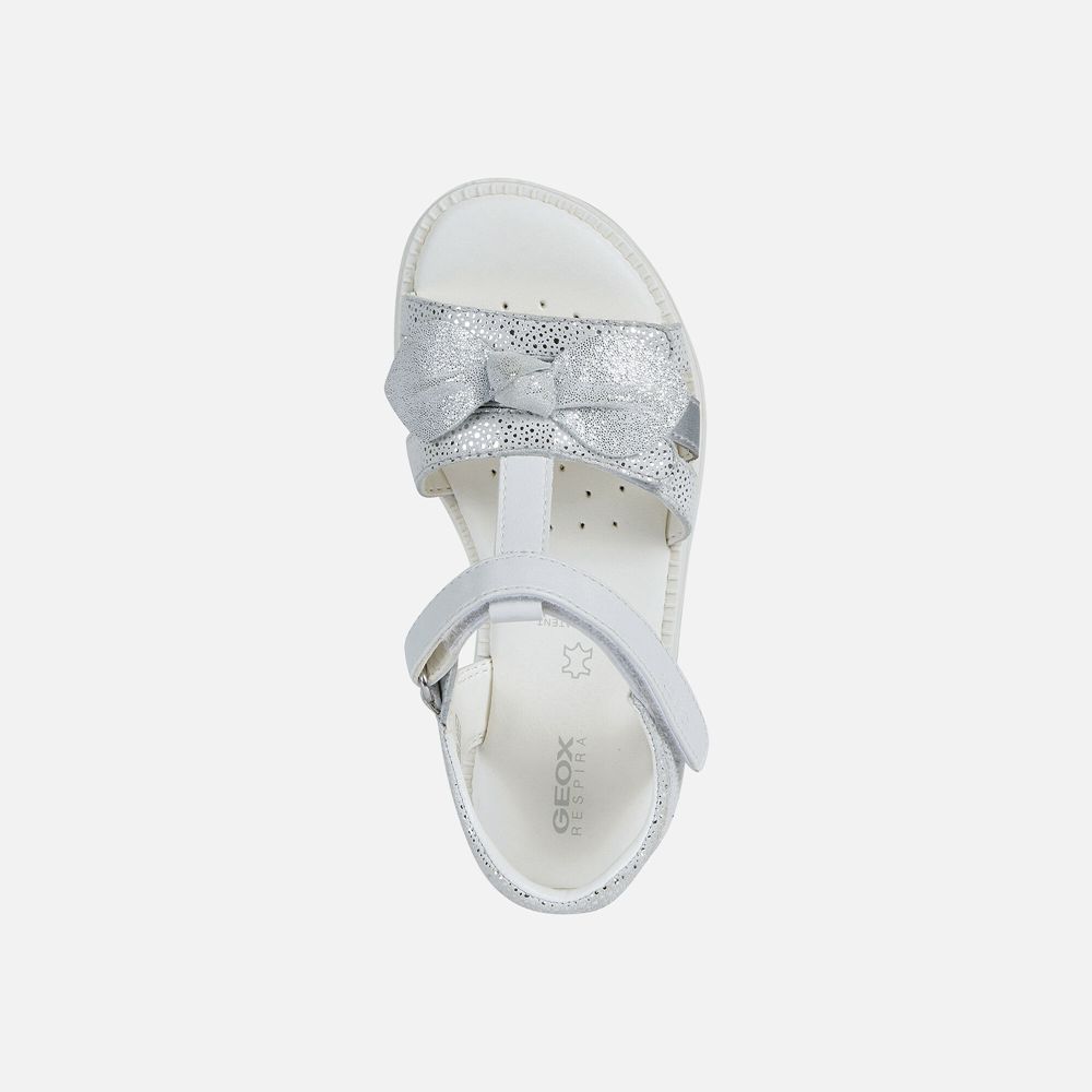 Geox Sandals White Karly - Geox Girls Shoes - KOQZJA273